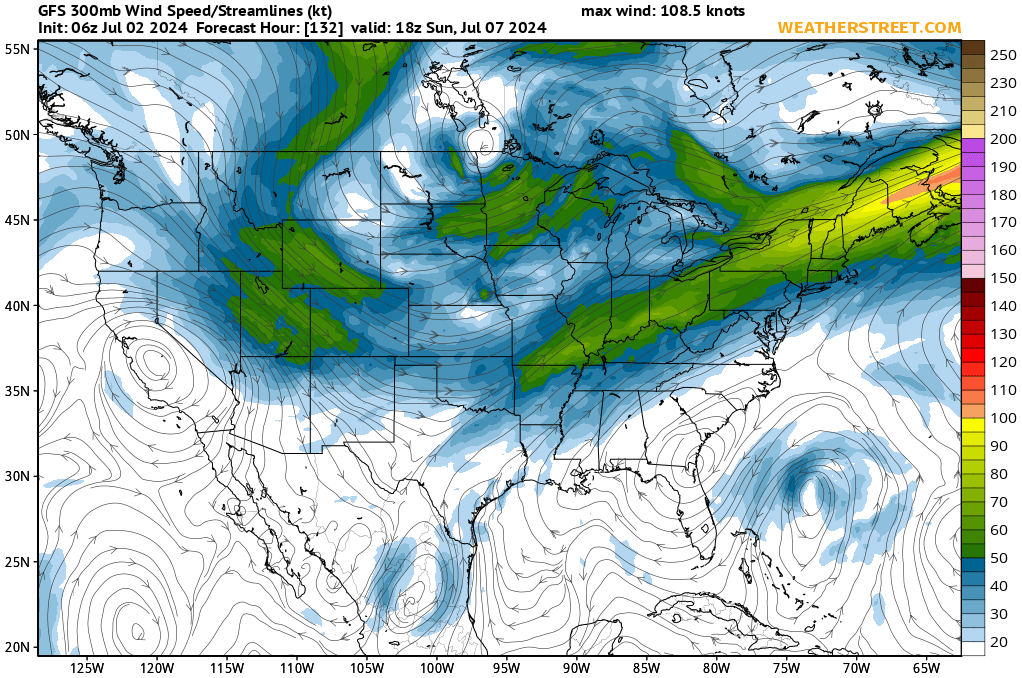 current weather map jet stream