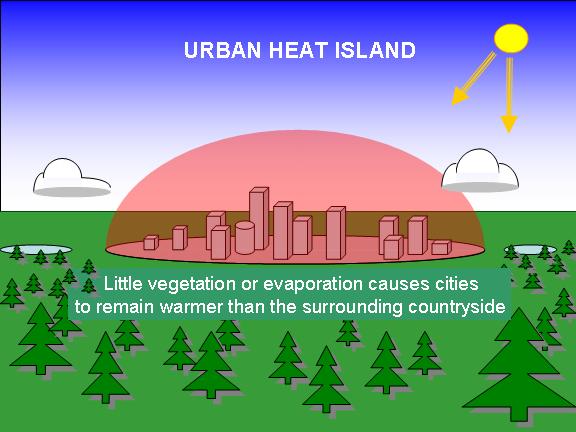 the urban heat island
